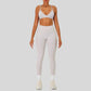 Strap sports bra+high-waisted leggings 2-piece set