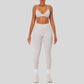 Strap sports bra+high-waisted leggings 2-piece set