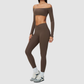 Wholesale Women's One-Shoulder Long-Sleeve Top+Yoga Leggings Set