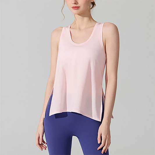 Wholesale Lyocell-Blend Breathable Sleeveless Sports Tank Top – Relaxed Fit Yoga Vest