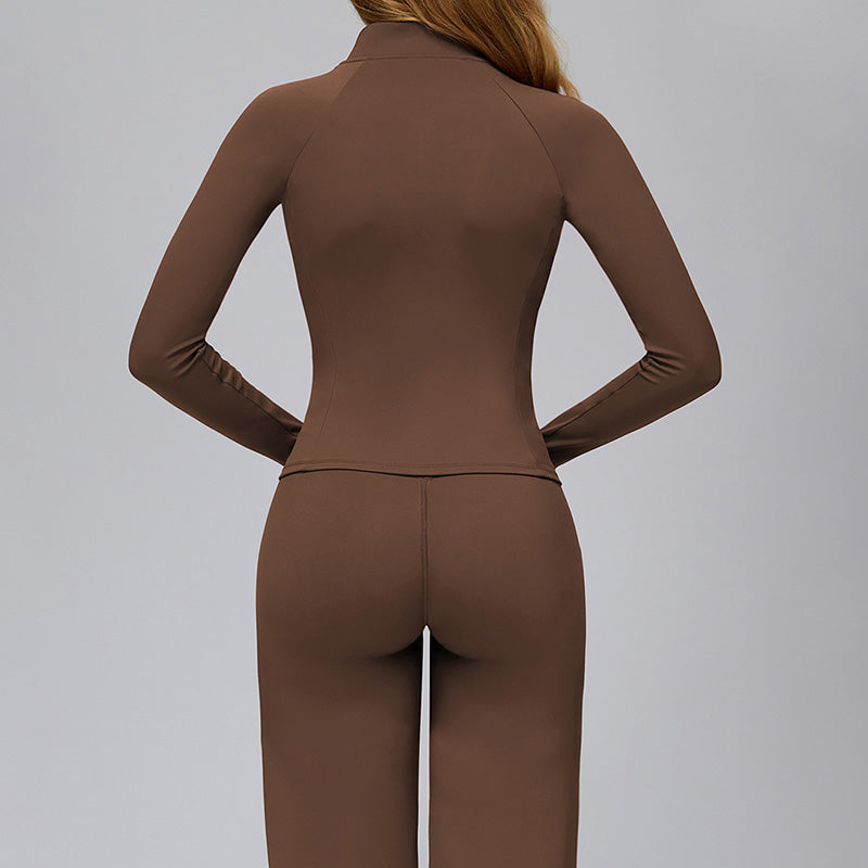 Stand collar zipper jacket