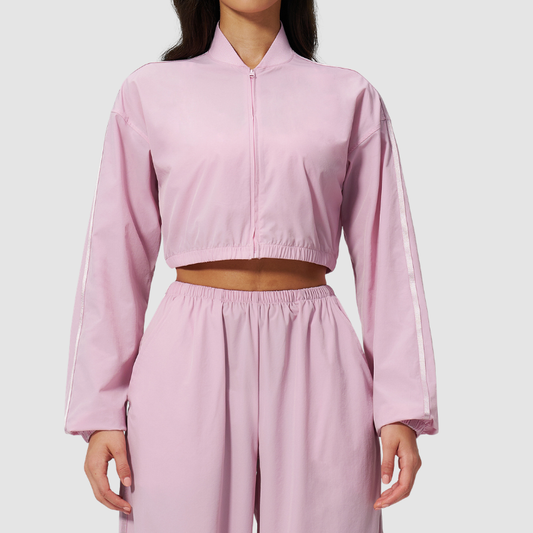 Wholesale Women's UPF50+ Sun-Protection Cropped Zip-Up Jacket – Cool-Touch Stand Collar Athletic Jacket