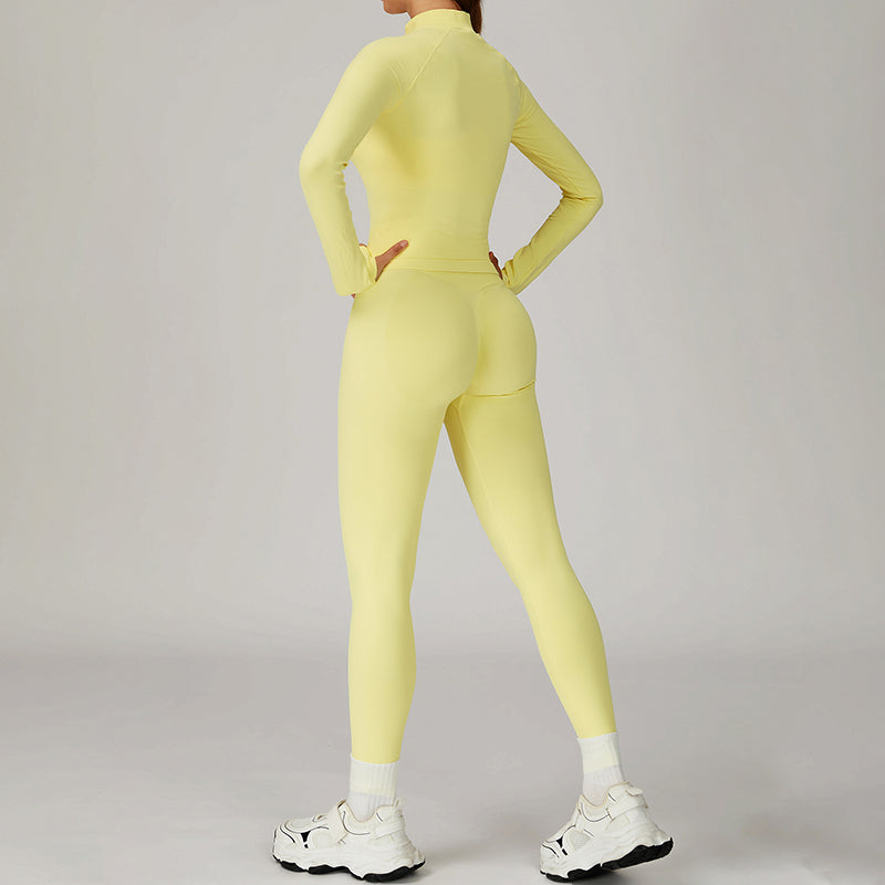 Snug-Fit Jacket + Butt-Lifting Leggings 2-Piece Set