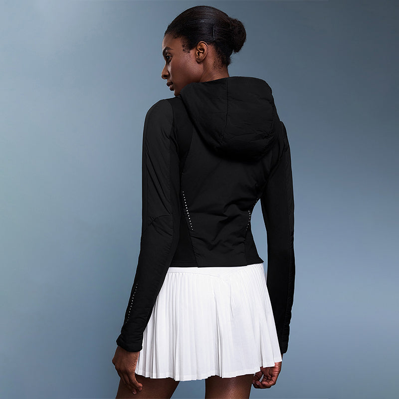 Cropped Slim Puffer Hoodie