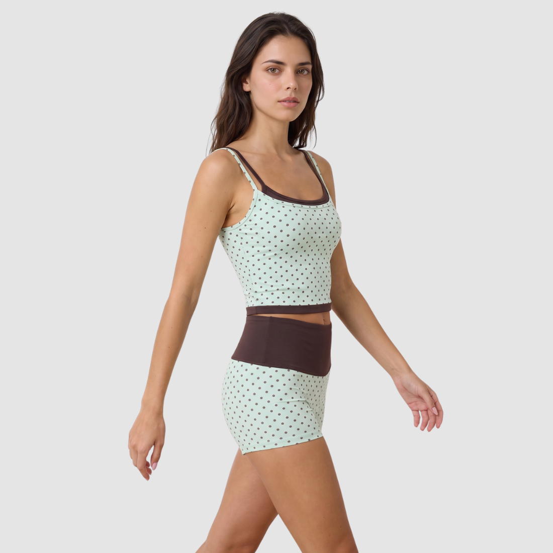 Wholesale Women’s Polka-Dot Tank + Bike Shorts Set