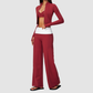 Wholesale Women’s 3-Piece Zip Jacket, Sports Bra & Wide-Leg Yoga Pants Set