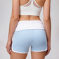 Wholesale Women's Colorblock High-Waist Yoga Shorts