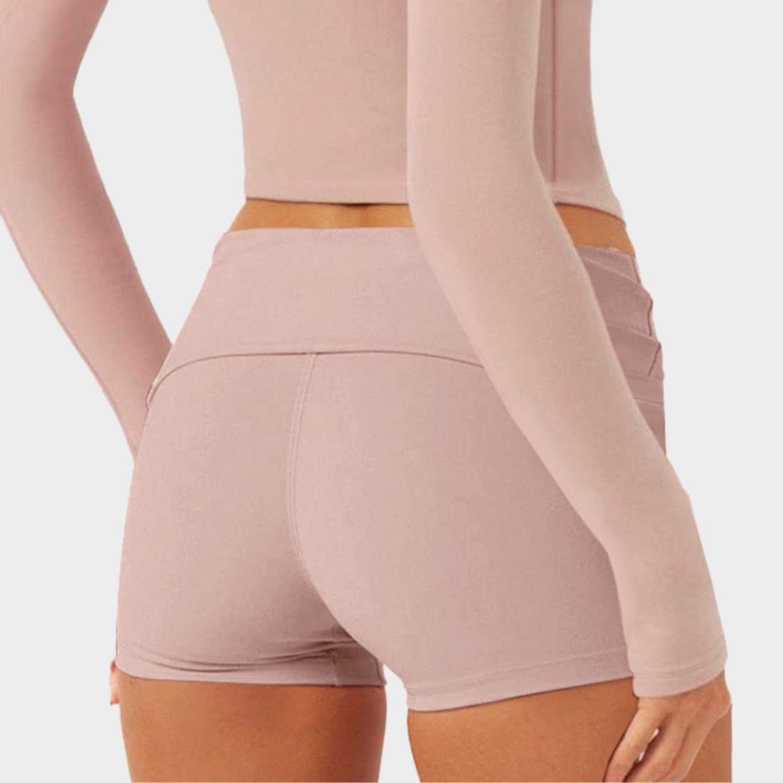 Women's Fold-Over High-Waist Yoga Shorts