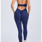 Halter hollow out tight fitting sports jumpsuit