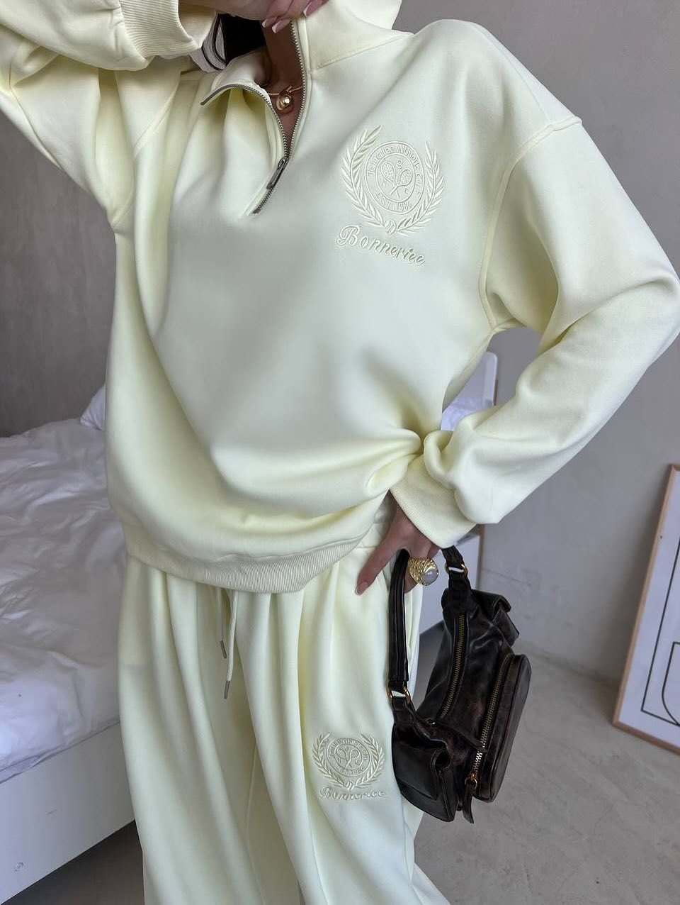 Loose Casual long sleeve Sweatshirt+ Casual Sweatpant 2-piece set