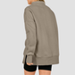 Wholesale Half-Zip Pullover Sweatshirt – Fashionable Side Slit Sportswear