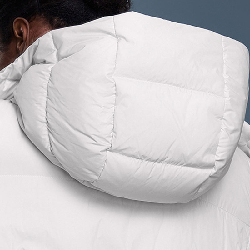 Drawcord-Hood Windproof Down Parka