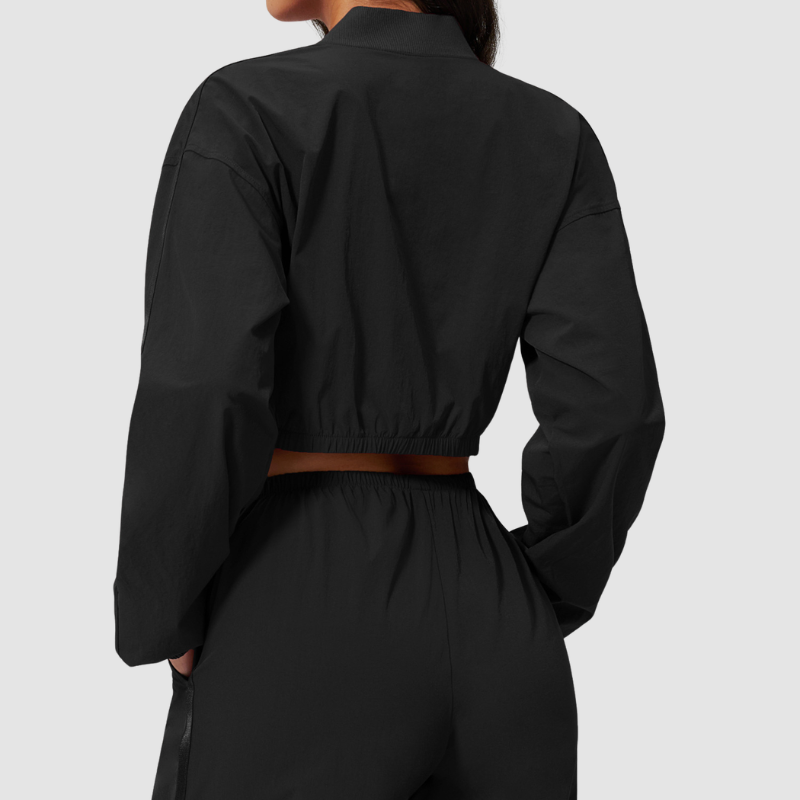 Wholesale Women's UPF50+ Sun-Protection Cropped Zip-Up Jacket – Cool-Touch Stand Collar Athletic Jacket
