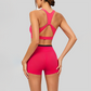 Wholesale Women's Color Block Cross-Back Sports Bra & Sport Short Set (Pre-sale)