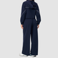 Wholesale Women's UPF50+ Sun Protection Hoodie Jacket + Wide-Leg Pants Set – Colorblock Outdoor Running Sportswear