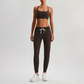 Wholesale Naked-Feel Open-Back Sports Bra & High-Waist Jogger Pants Set – Sculpting Yoga 2-Piece