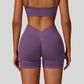 Seamless V-shaped back waist quick-drying shorts