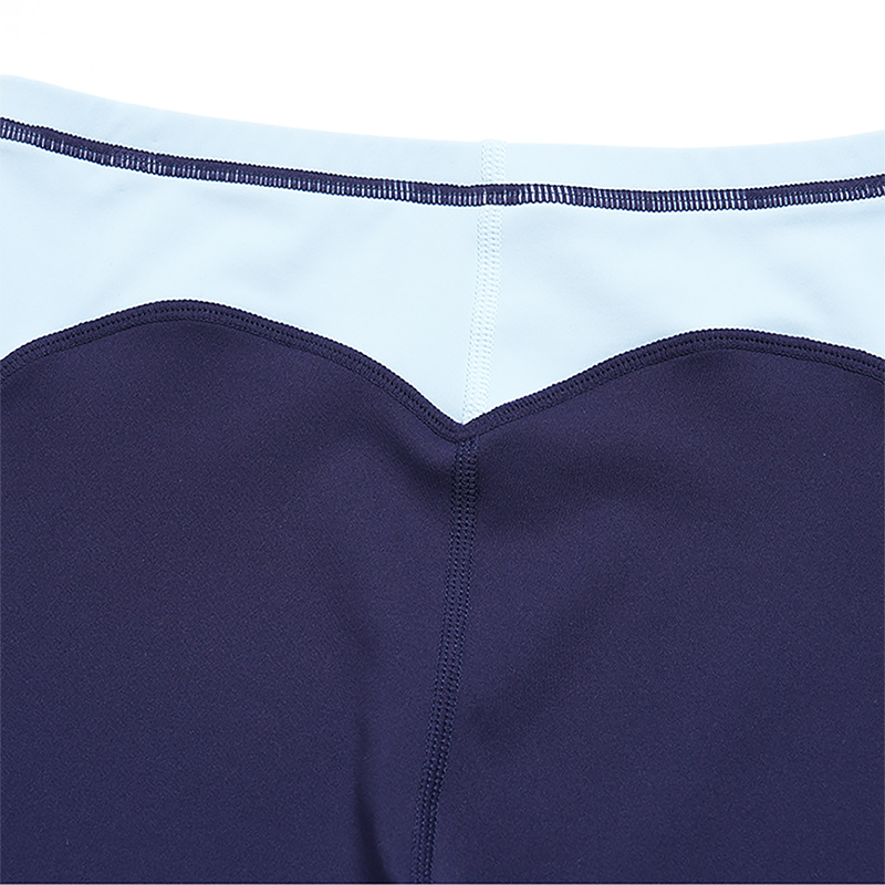 Wholesale Women's Colorblock Bare-Feel Yoga Set Sports Bra & Shorts w/ Chest Pad