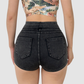 Wholesale High Waist Butt-Lifting Denim Yoga Shorts