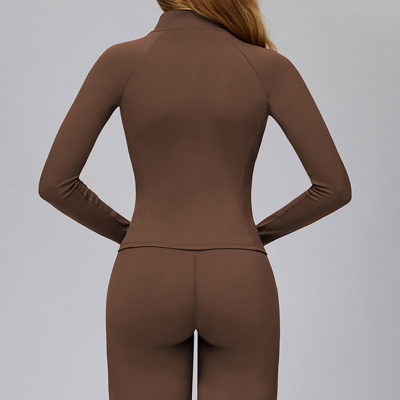 Zippered tight quick-drying sports jacket