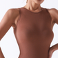 Seamless sleeveless yoga bodysuit