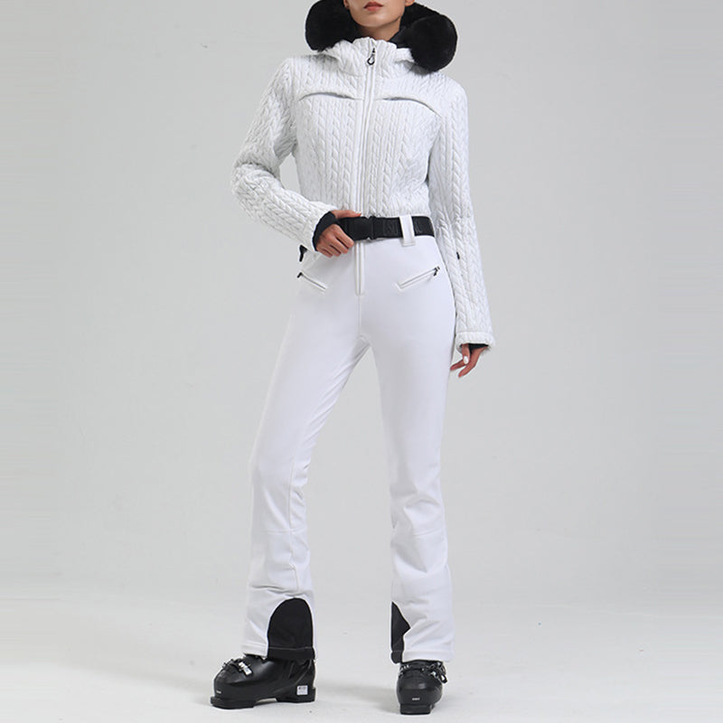 Women's Windproof and Waterproof Ski Jumpsuit