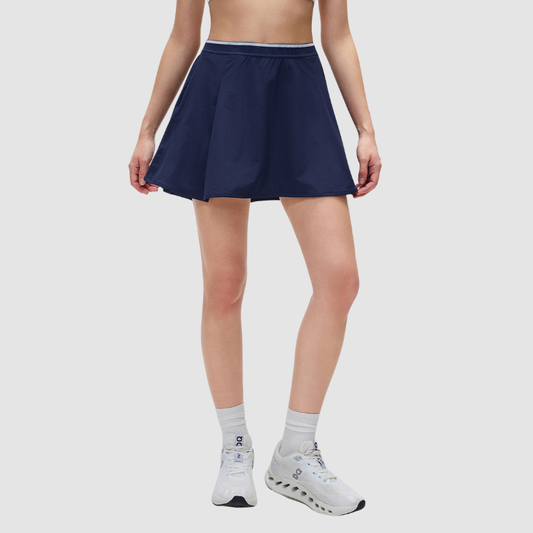 Wholesale Color-Blocked Faux Two-Piece Yoga Tennis | Wonderxfans bulk activewear