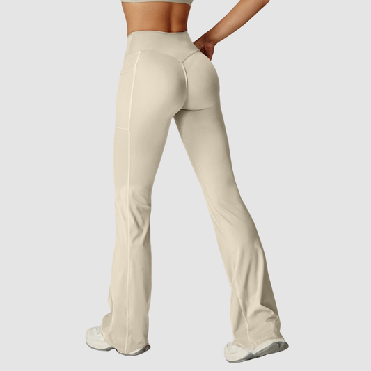 Wholesale women's solid color flared pants | Wonderxfans bulk activewear
