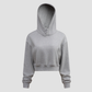Wholesale Women’s Cropped Hooded Pullover – Relaxed Drop-Shoulder Sweatshirt