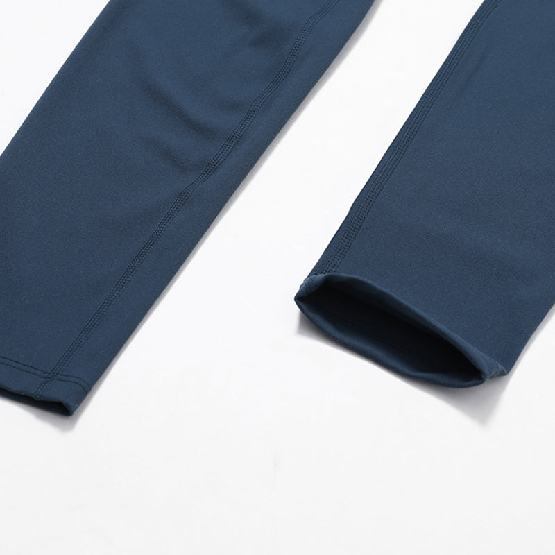 Tapa del tanque de yoga de cruz cepillado + Leggings de cintura alta de 2 piezas