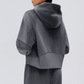Wholesale Zip Up Hoodie Women's Cropped Hooded Sports Jacket