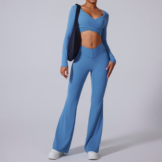 Wholesale cross long sleeve sports crop | Wonderxfans bulk activewear
