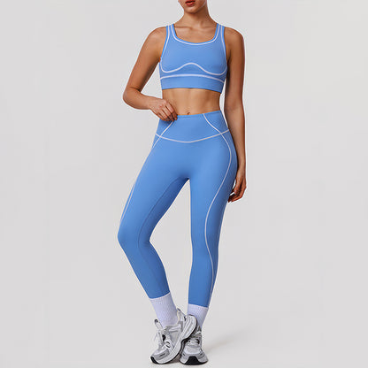 Wholesale contrasting color bra + butt-lifting | Wonderxfans bulk activewear