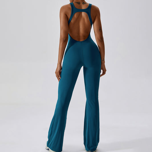 Wholesale Solid flared trousers cutout back | Wonderxfans bulk activewear