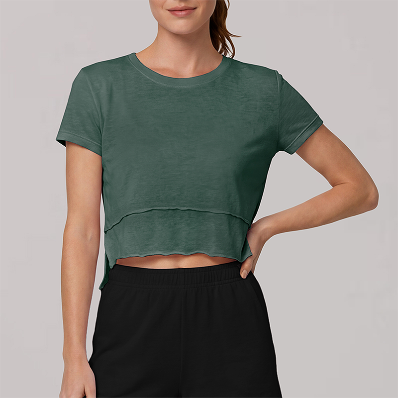 Wholesale Women's Loose Round Neck Short Sleeve Tank top