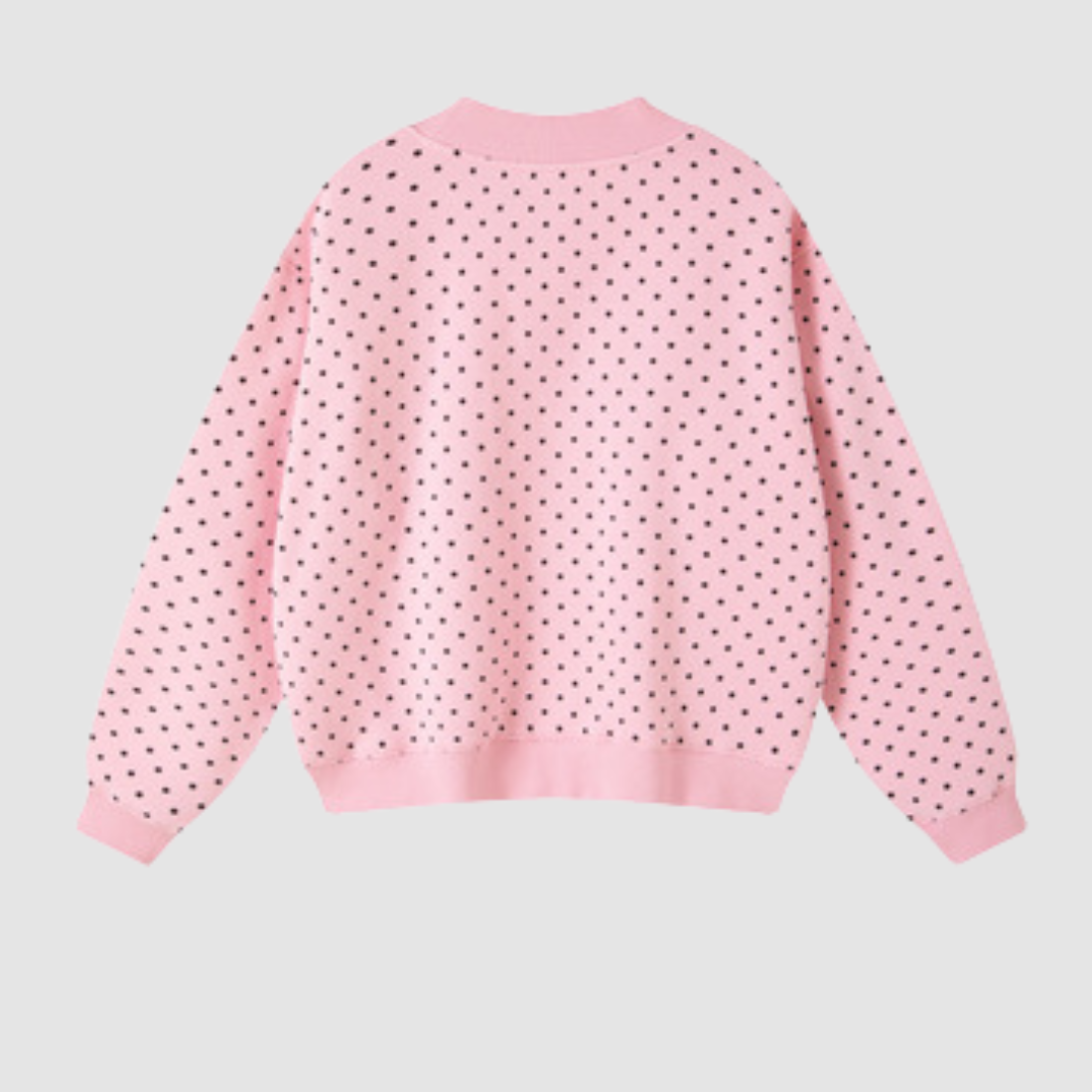 Wholesale Mock Neck Sweatshirt Women's Polka-Dot Fleece Pullover