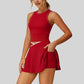Wholesale women's tank top + A-line skirt 2-piece set