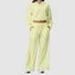 Wholesale Women's UPF50+ Sun Protection Hoodie Jacket + Wide-Leg Pants Set – Colorblock Outdoor Running Sportswear