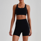 Wholesale Women's Quick-Dry Naked Feel Vest+Fitted Biker Shorts Yoga Set