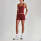 Wholesale Naked-Feel Racerback Sports Bra & High-Waist Biker Shorts Set – Sculpting Yoga 2-Piece