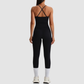 Women's Activewear Padded Sleeveless Top & Straight-Leg Pants Yoga Set