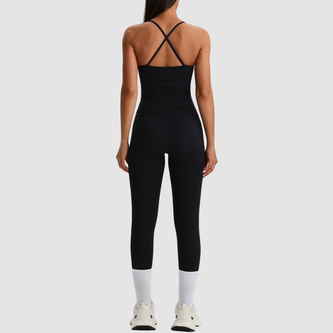 Women's Activewear Padded Sleeveless Top & Straight-Leg Pants Yoga Set
