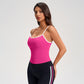 Wholesale contrasting color open-back tank tops