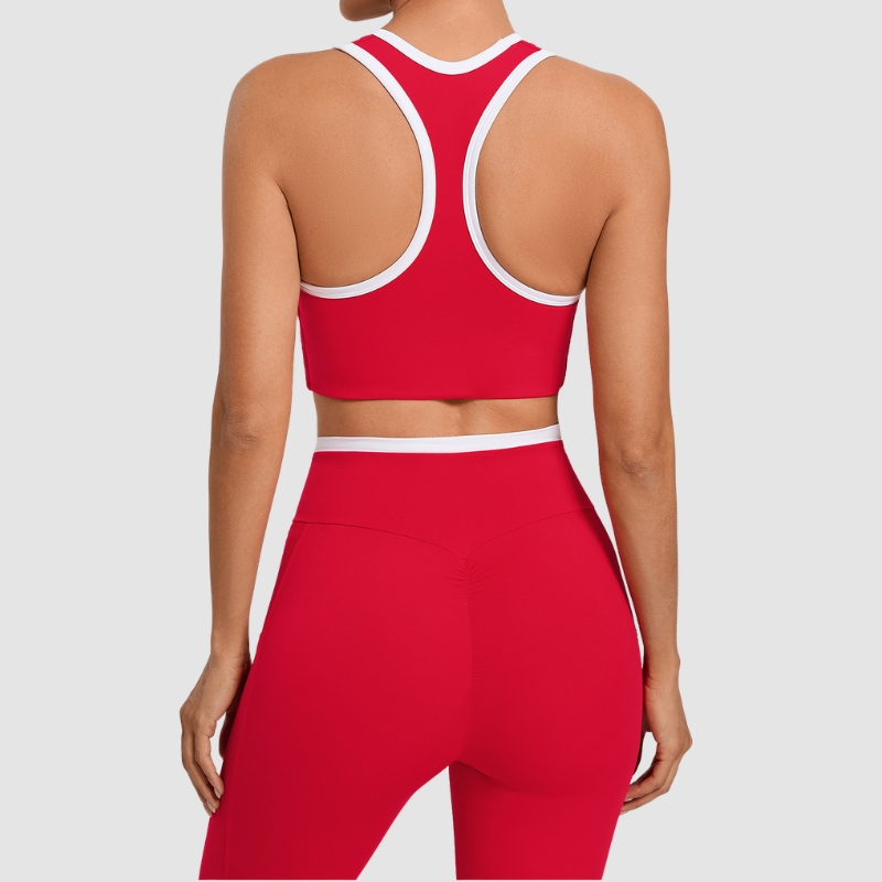 Wholesale U-neck white border sports vest | Wonderxfans bulk activewear