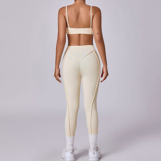 Breathable Yoga Bra + High-waisted Legging 2 Pieces Set