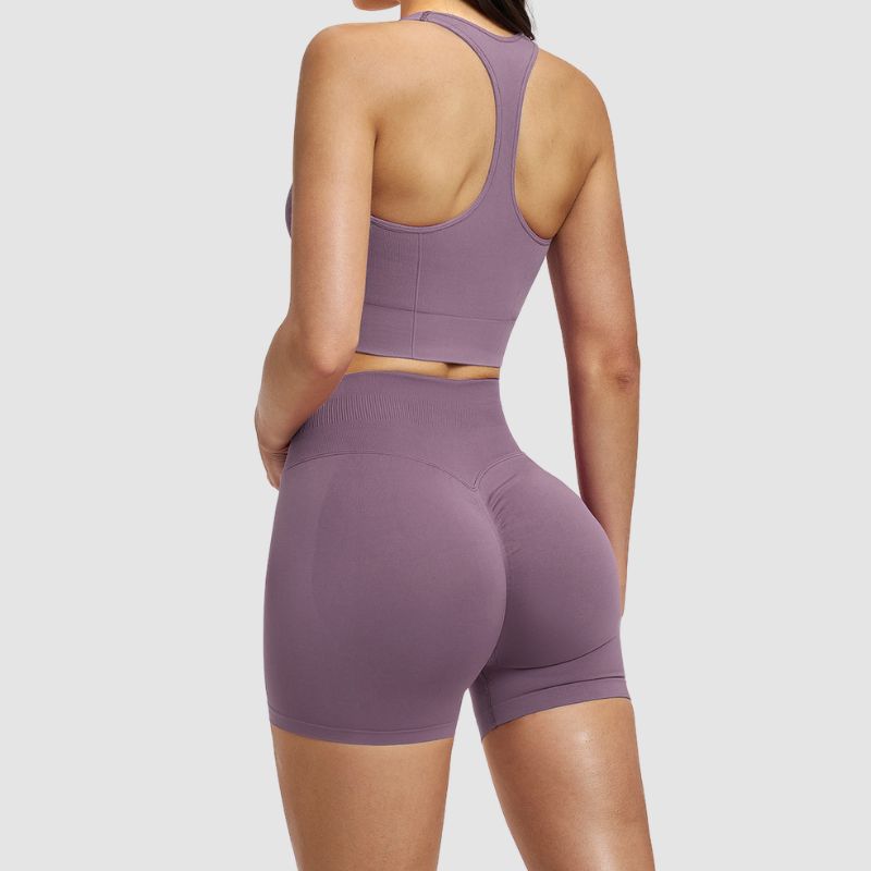 Wholesale women's racerback solid color vest+high | Wonderxfans bulk activewear