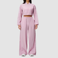 Wholesale Women's UPF50+ Sun-Protection Cropped Jacket & Jogger Pants Set – Quick-Dry 2-Piece Outdoor Set