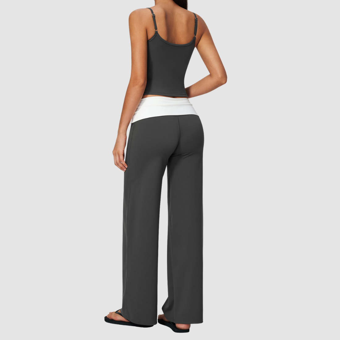 Wholesale Women’s Padded Strap Tank & Wide-Leg Yoga Pants Set