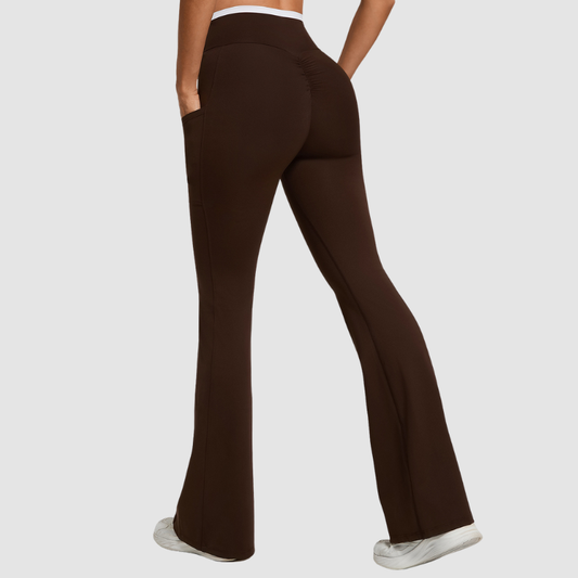 Wholesale cross waistline Flare Yoga Pants | Wonderxfans bulk activewear