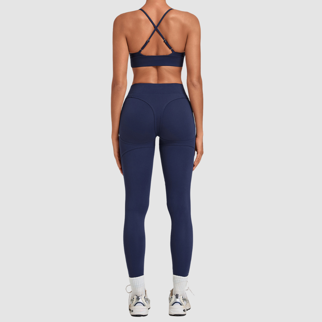 Wholesale Women’s Spliced Cami Sports Bra & Cropped Leggings Yoga Set